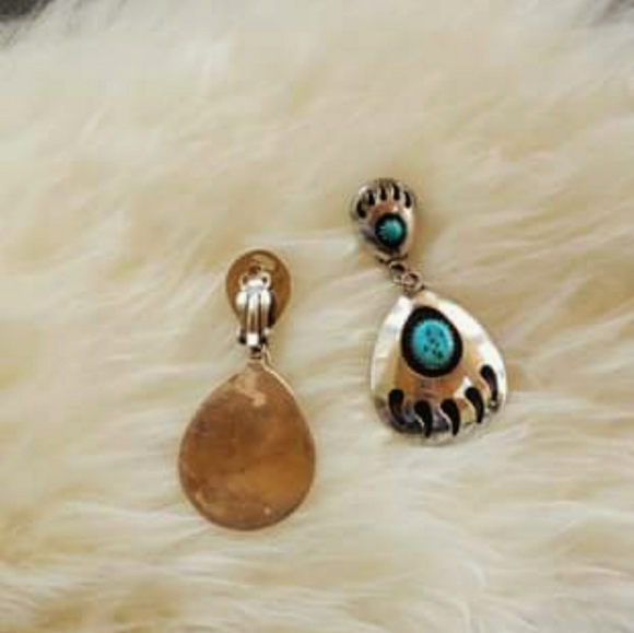 Vintage 4 piece Native American SS & Turquoise - Picture 2 of 6